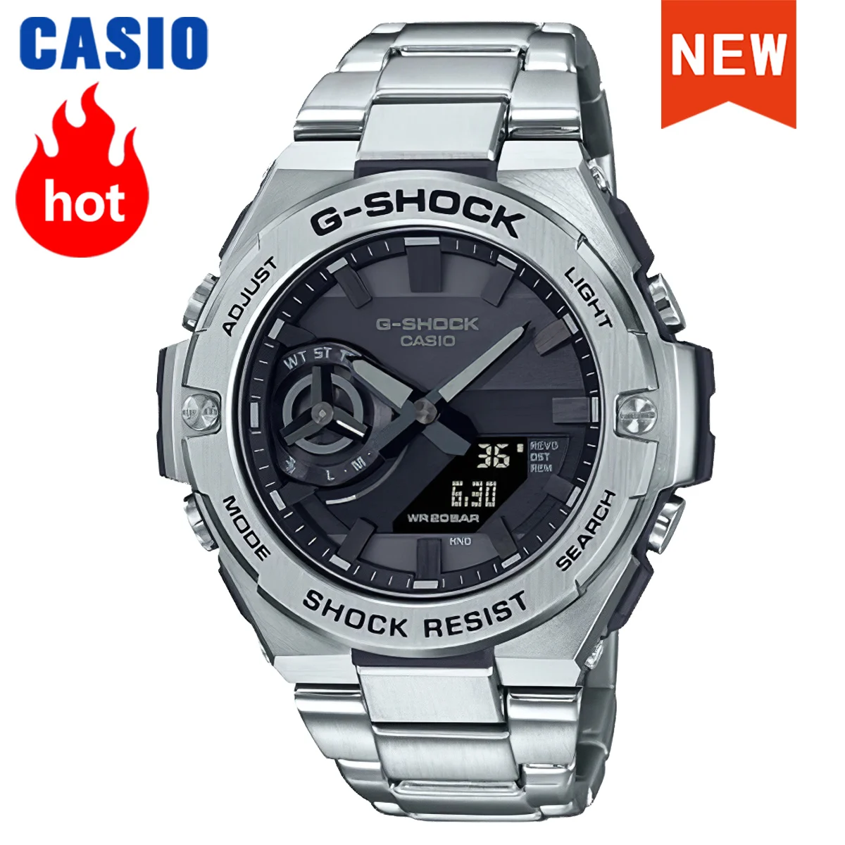 Casio watch for men top brand luxury set quartz watche 200m Waterproof Solar Multi-function Bluetooth Fashion Model Watch