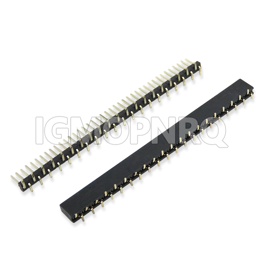 5PCS SMT Single Row Dislocation Male Female PCB 1x40P 1x50P Pin Header Socket Connector Pinheader 1.27mm 2.0 2.54 Mm For Arduino