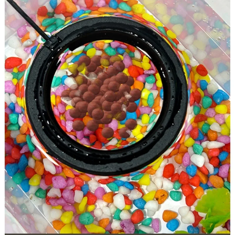 Black Color Aquarium Feeding Ring Fish Tank Floating Food Tray Feeder Square Circle Accessory Fish Food Feeder Suction Cup image 3