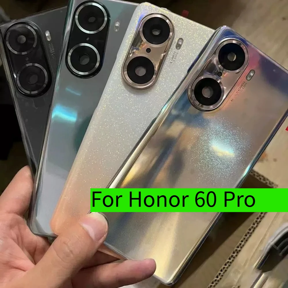 For Honor 60 Pro Battery Glass Back Cover Rear Door Housing Case Replacement Part With Camera Lens Frame
