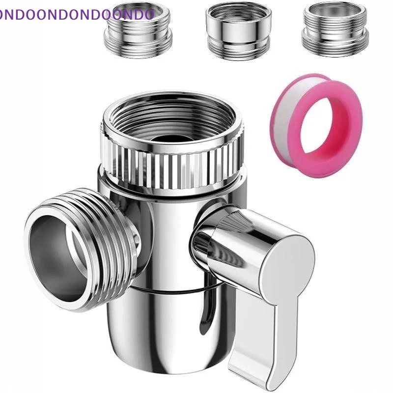3 Way Sink Faucet Diverter Valve Splitter G1/2 Water Flow Switchable Convenient for Kitchen Bathroom