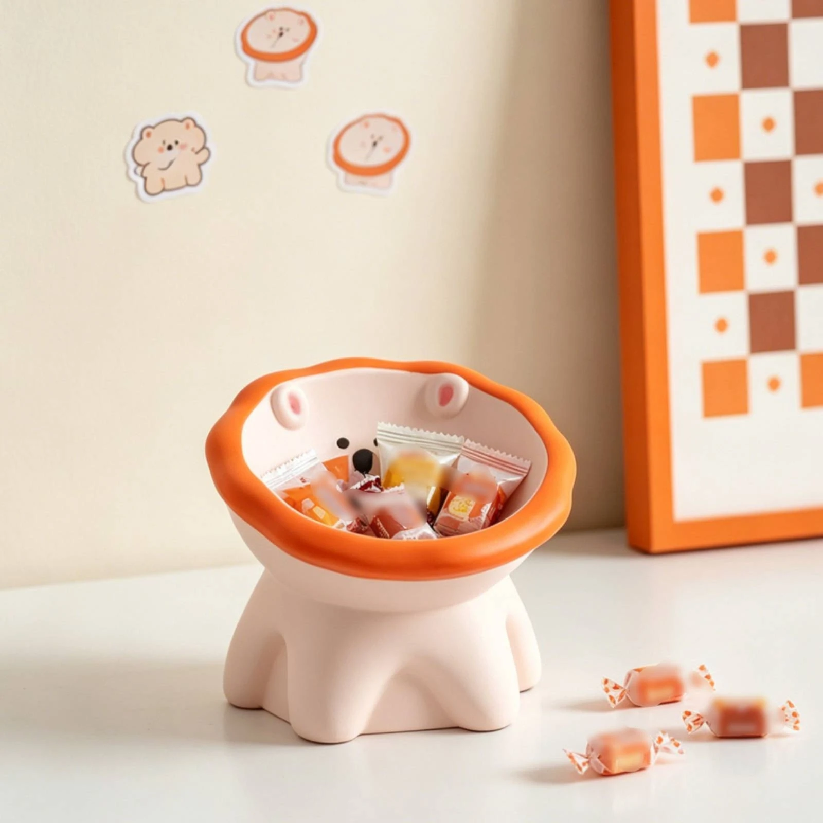 Lion Storage Bowl Compact Tabletop Organizer for Entryway, Desk