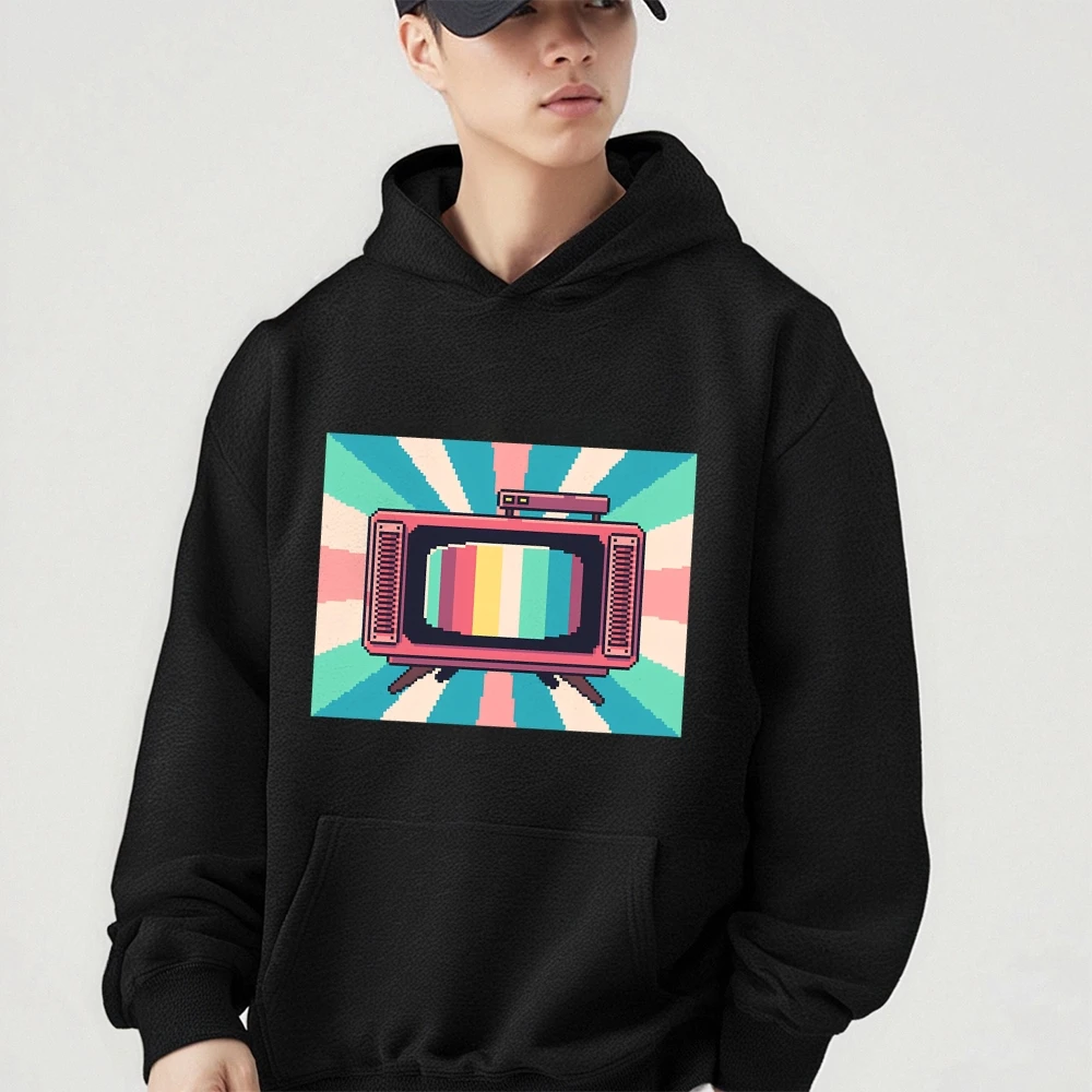 Unisex Daily Wear Sweatshirts Y2K Comfortable Soft Hoodies Graphic Oversized Streetwear Sweater Casual Loose Fit Winter Clothing