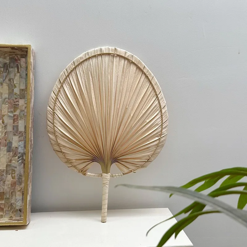 Hand Woven Craft Fan Summer Cooling Mosquito Repellent Fan Natural Palm Leaf Hand Shake Fan Ancient Fan Home Decoration