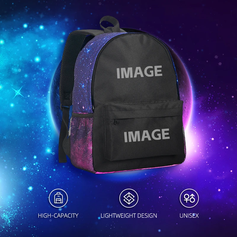 School Backpcak For Girls Boys Space Planet Series Moon Rocket School Bags Astronaut Book Bag Shoulder Bag Pencil Bags Lunch bag