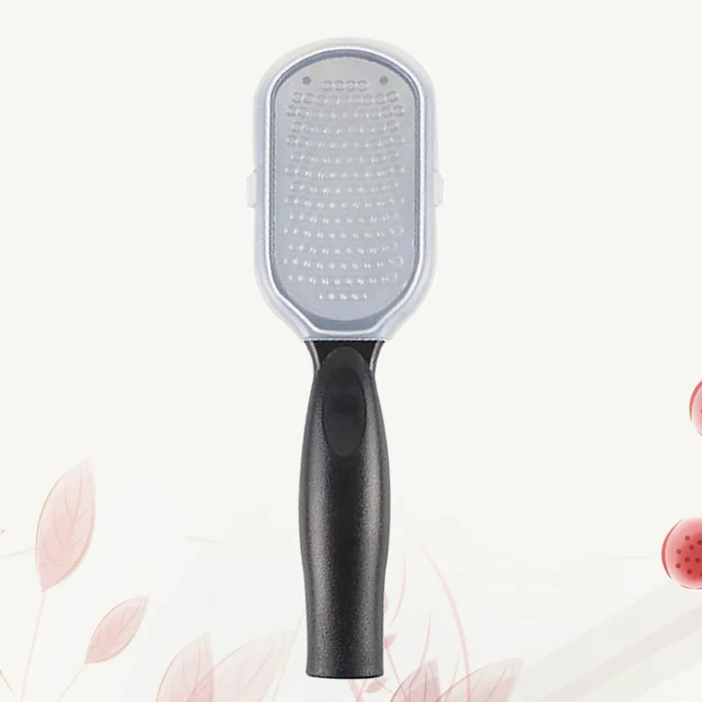 

1 шт. Эксфолиатор для ног, средство для удаления мозолей, лезвие из нержавеющей стали, эргономичный дизайн, портативное средство для удаления омертвевшей кожи с защитным чехлом