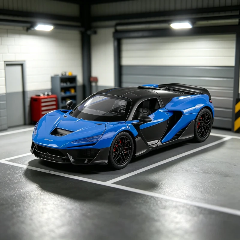 Simualtion 1:24 W1 Super Car Model Pullback Diecast Metal Toy Vehicle Collection Miniature Voiture Home Decor Ornament Gift