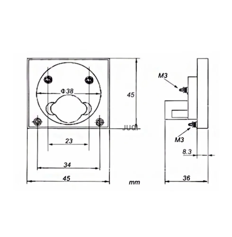 91C4-V DC Pointer type Voltage Meter 3/5/10/15/20/30/50/100/150/250/450V Analog Mechanics Plate table