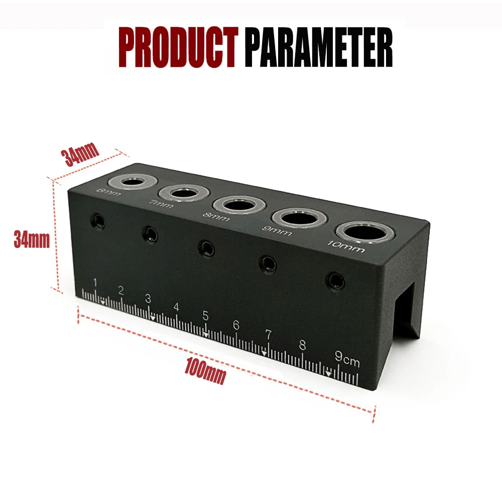 90องศาตรงเจาะคู่มือ Jig Kit ชุดอลูมิเนียม Hole Locator Doweling Jig งานไม้เครื่องมือ
