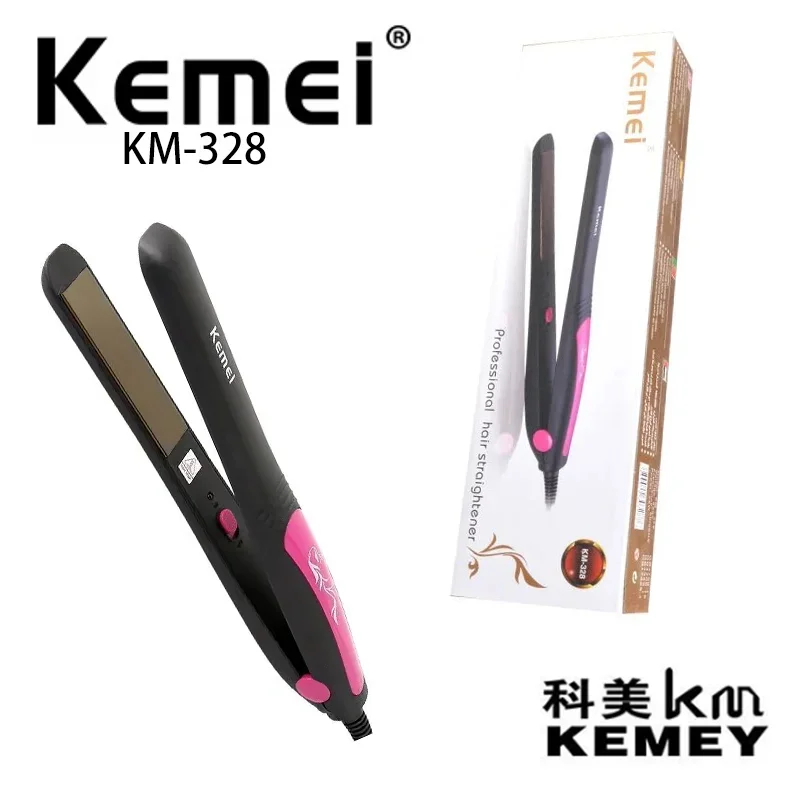 Kemei Electric Hair Straightener And Curler KM-328 Hair Iron Manufacturer Wholesale High Quality Electric Hair Curler