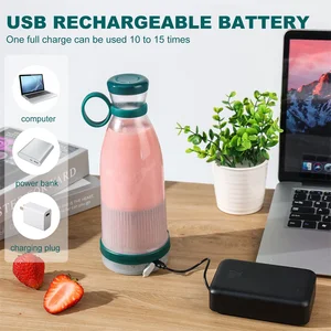 Tragbarer Mixerflaschensuicer Frisch wiederaufladbarer Mixer Smoothie Mixer Elektrisch Fruchtsaftextraktor Hauptverkaufsflasche mit Mixer - №4