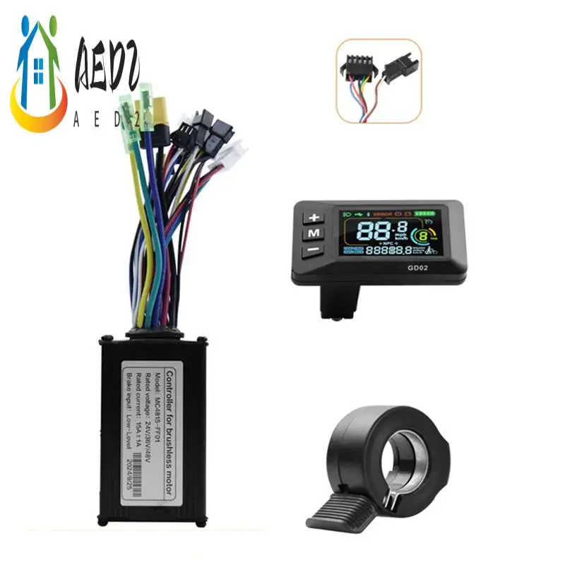 aed2-36v-48v-15a-controller-brushless-gd02-misuratore-display-lcd-24v-60v-kit-acceleratore-per-scooter-elettrico-e-bike-kit-di-riparazione