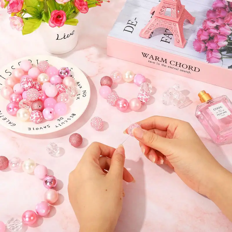 20 مللي متر أقلام صنع حجر الراين الخرز مختلط الاكريليك الزاهي الخرز الجولة سباركلي مكتنزة الخرز لصنع سوار قلادة المفاتيح