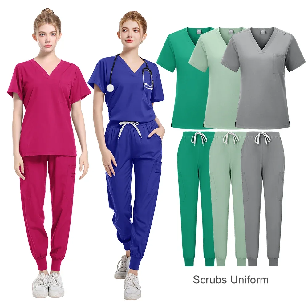 

Short Sleeved Hospital Doctor Uniforms Spa Uniforms Dental Clinic Medical Scrubs Suits Pet Grooming Veterinary Nurse Accessories