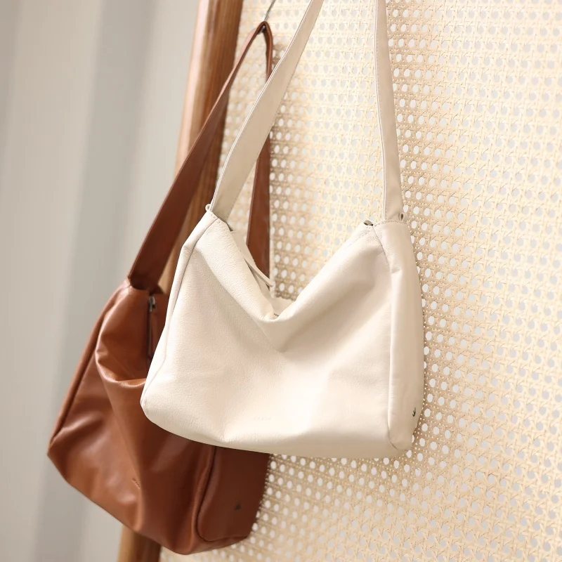 

Genuine Leather Luxury Designer Single Shoulder Bags For Women Soft And Fine Zipper Purses Casual And Comfortable Lady Bag
