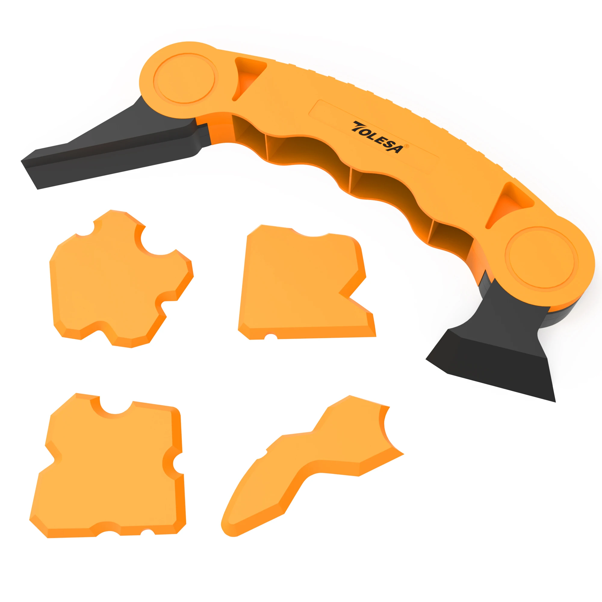 مجموعة أدوات مكشط سيليكون من الزجاج TOLESA ، أداة سد الزجاج ، مكشط زاوية الغراء ، مطبخ ، حمام ، نافذة ، 5 يبلغ