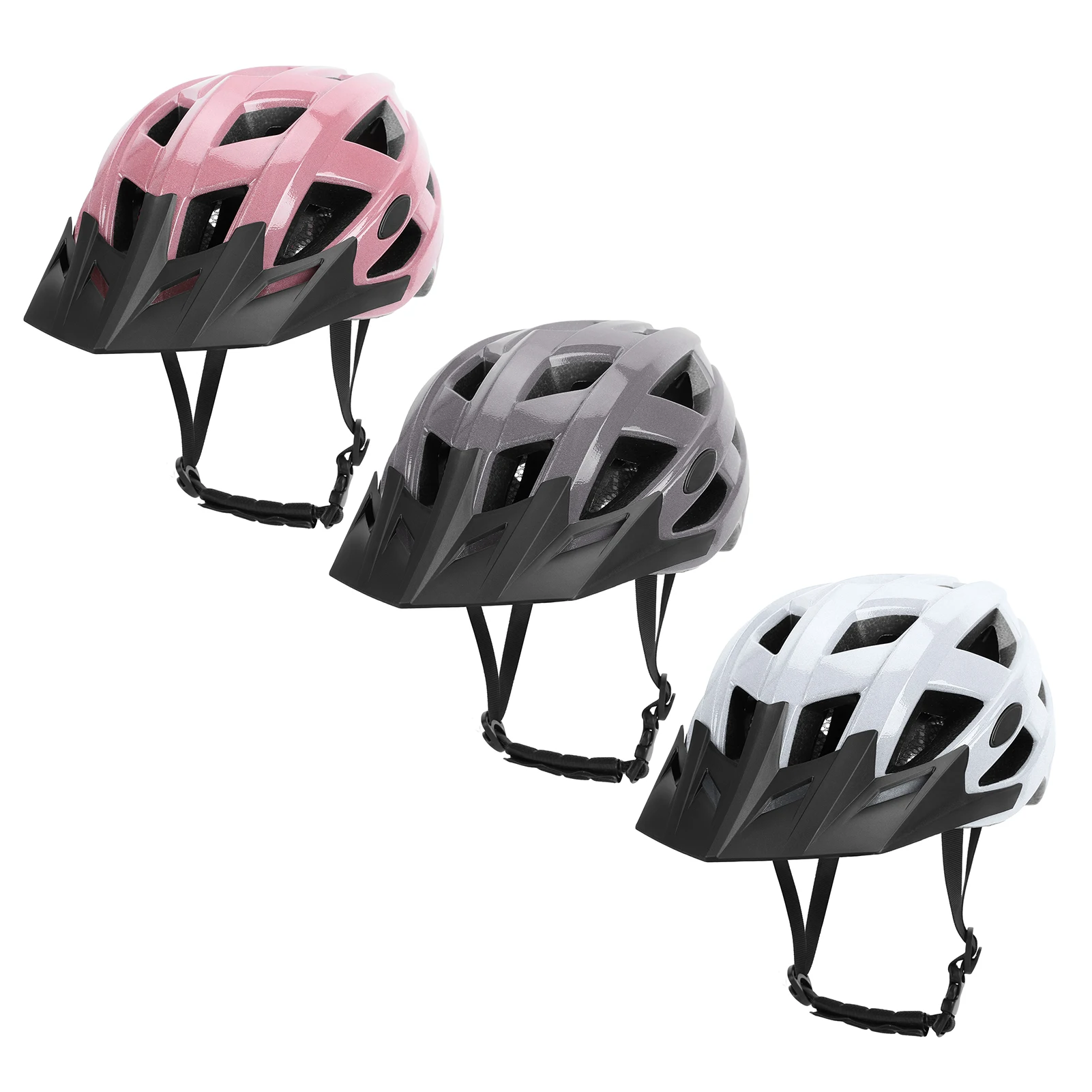 Adult Riding Helmet Noctilucence Lightweight Breathable Cycling Helmet with Removable Sun Visor for Road Bike MTB PC EPS Helmet