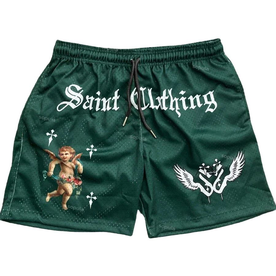 

Summer Sport Training Breathable Fashionable Shorts Men's Retro Fashion Casual Street Shorts Shorts Quick-drying Streetwear