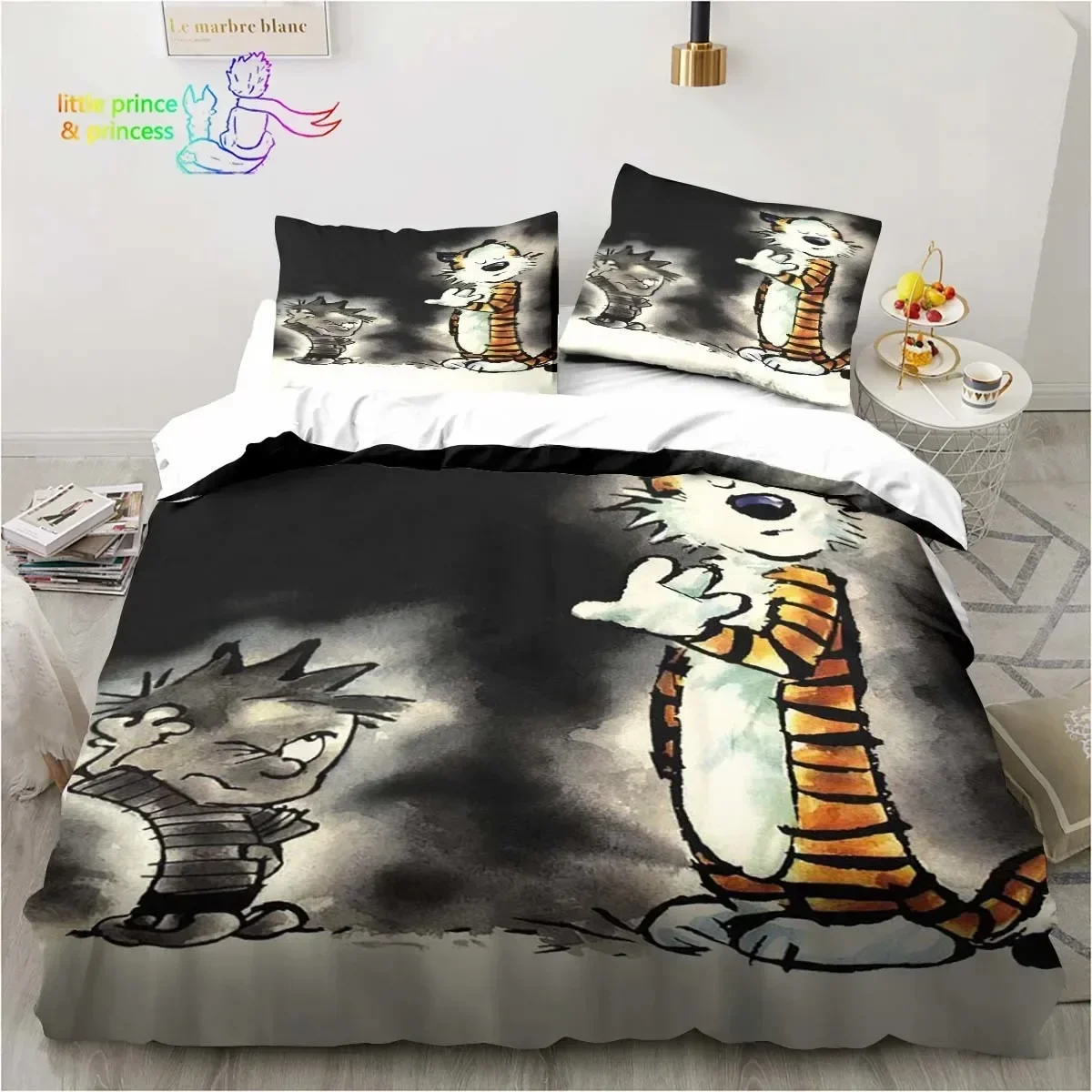 

Cartoon Calvin Hobbes 3D Print Bedding Set Single Twin Full Queen King Size Bed Set Adult Kid Bedroom Bedding Gift