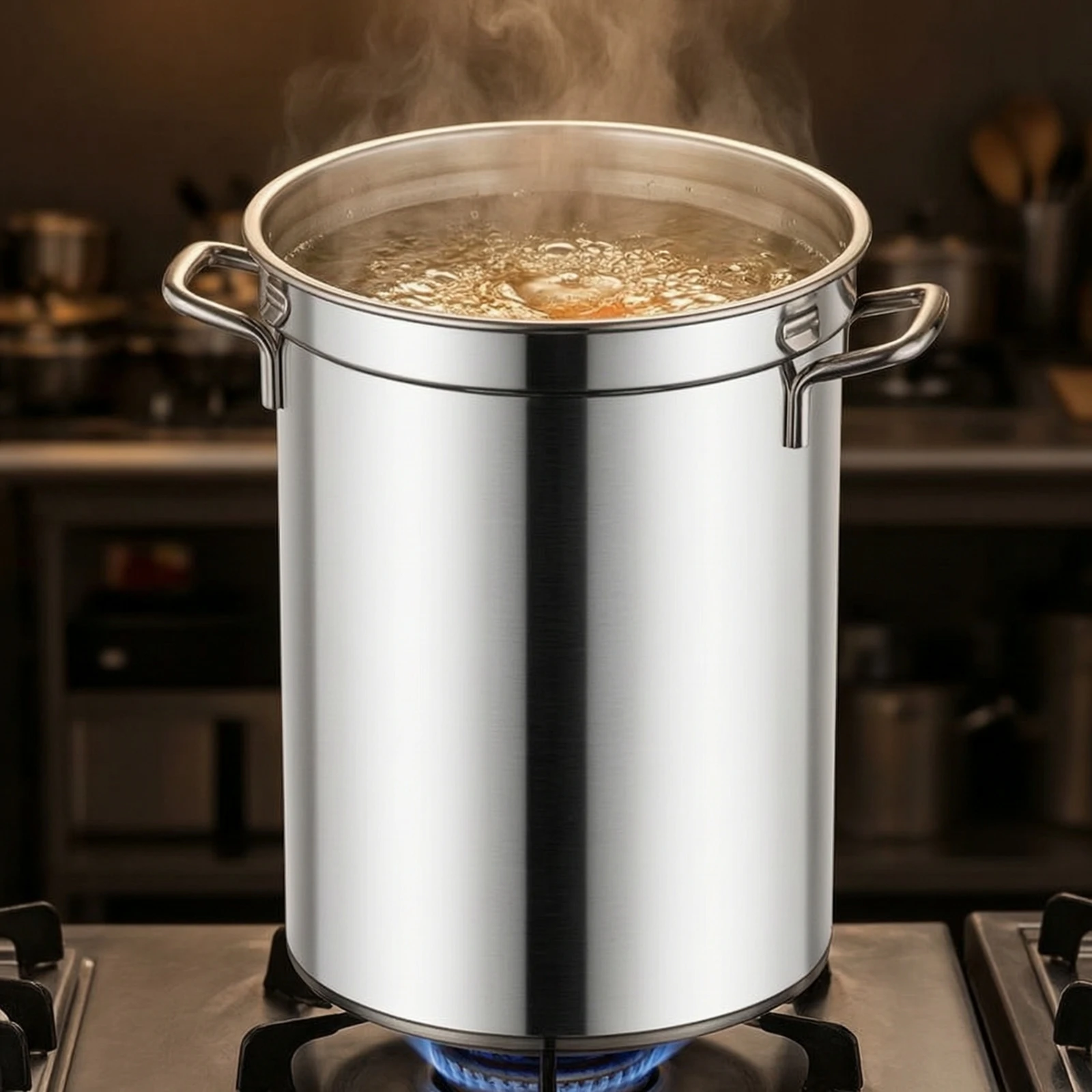 Soup Pot Stainless Steel Stock Pot with Lid Soup Pot with Lid Cooktop-Top Compatible Stockpot…