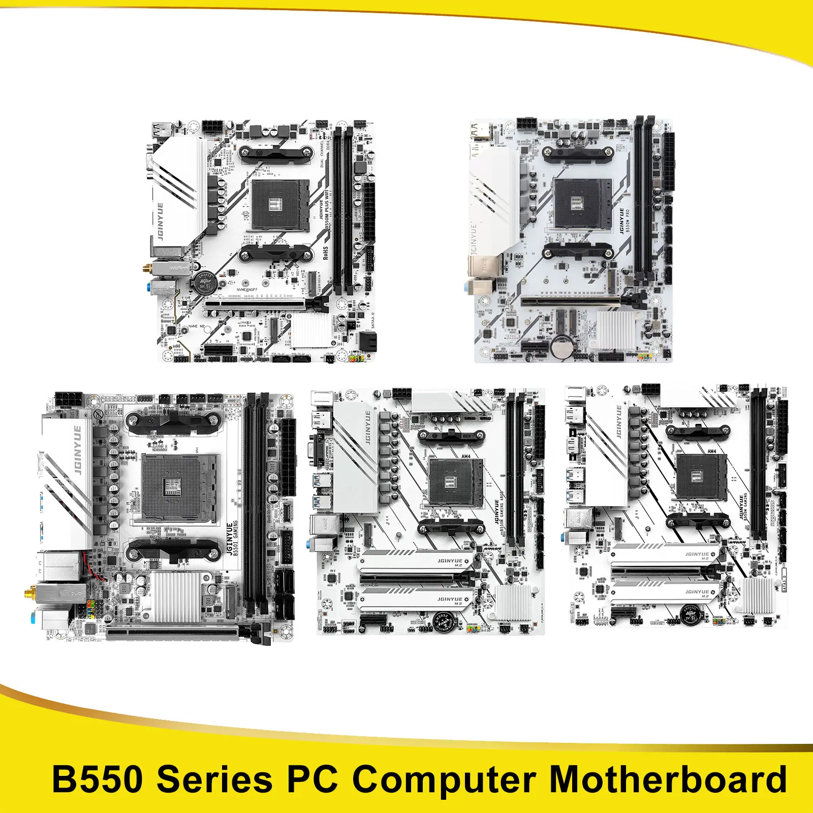 1PC JGINYUE B550 Series PC Computer Motherboard AMD 2*DDR4 D