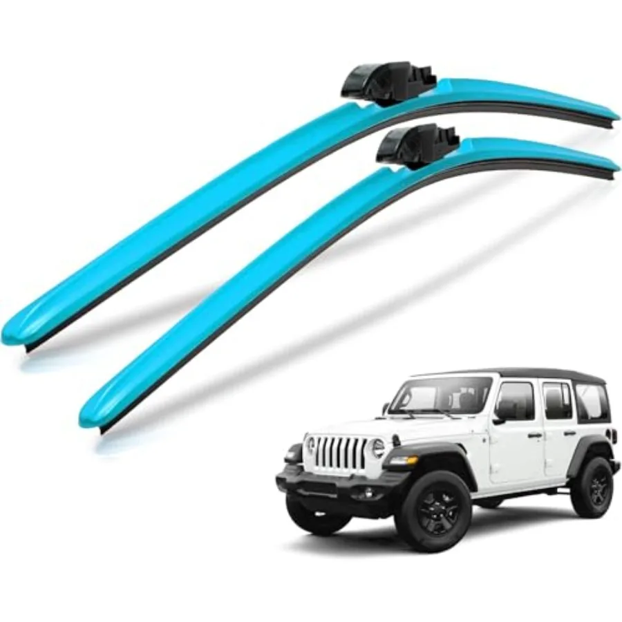 

Jeep Wrangler and Gladiator 16"/16" Windshield Wiper Blades, All-Weather Wipers, Premium Automotive Wipers, Essential Jeep Acce