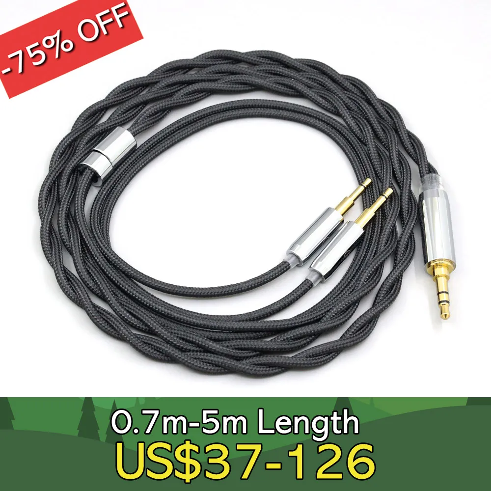 

Nylon Black 99% Pure Silver Palladium Graphene Gold Shield Cable For Oppo PM-1 PM-2 Planar Magnetic 1MORE H1707 LN008285