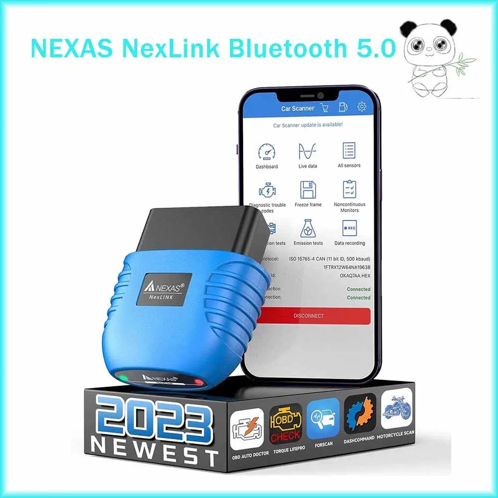 

2024 New NEXAS NexLink Bluetooth 5.0 OBD2 EOBD Diagnostic Scanner for iOS Android Windows Fault Code Reader Diagnostic Scan Tool