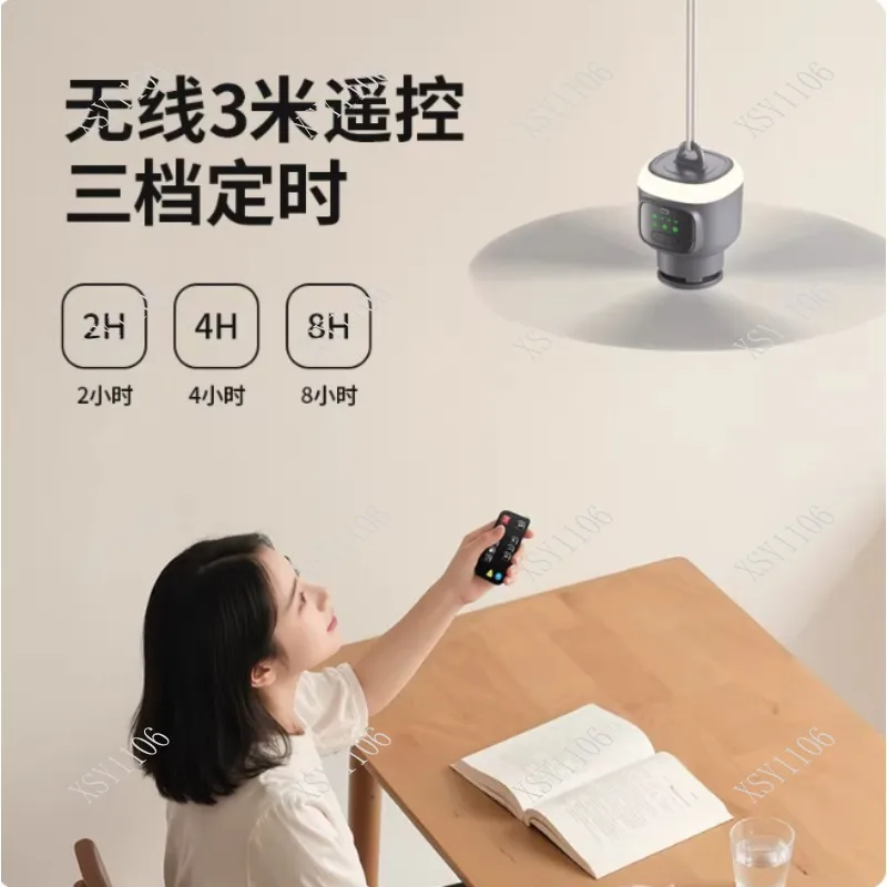 Portable Small Electric Fan USB Rechargeable Mini Ceiling Fan Light for Daily Use