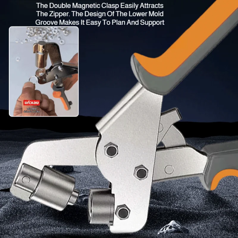 Handheld Hole Punch Eyelet Installation Tool 10mm Grommet Eyelet Plier Kit Metal Air Hole Rivet Plier for DIY Sewing & Crafting