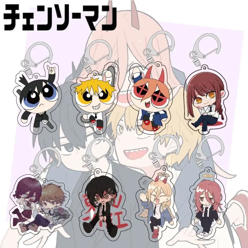 Chainsaw Man Acrylic Keychain Denji Aki Hayakawa Power Makima Kobeni Higashiyama Collectible Merch Itabag Ornamental Accessory