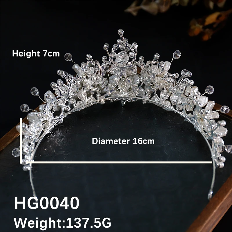 Beading Crystal Wedding Hair Accessories Bridal Crown Cake Decoration Princess Party Tiara The Queen's Crown Diadema Corona