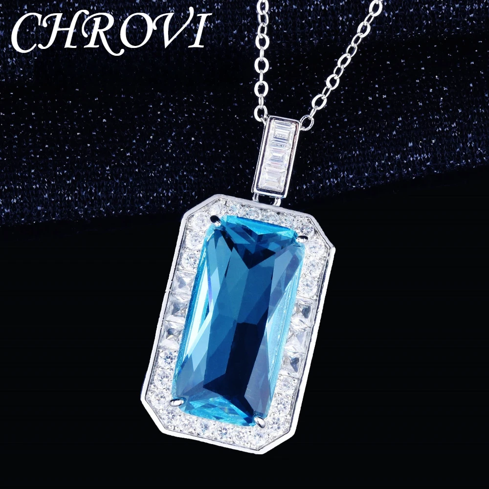 Exquisiter Anhänger aus 925er Sterlingsilber mit Aquamarin - Blaue Edelsteinkette – Detail 4