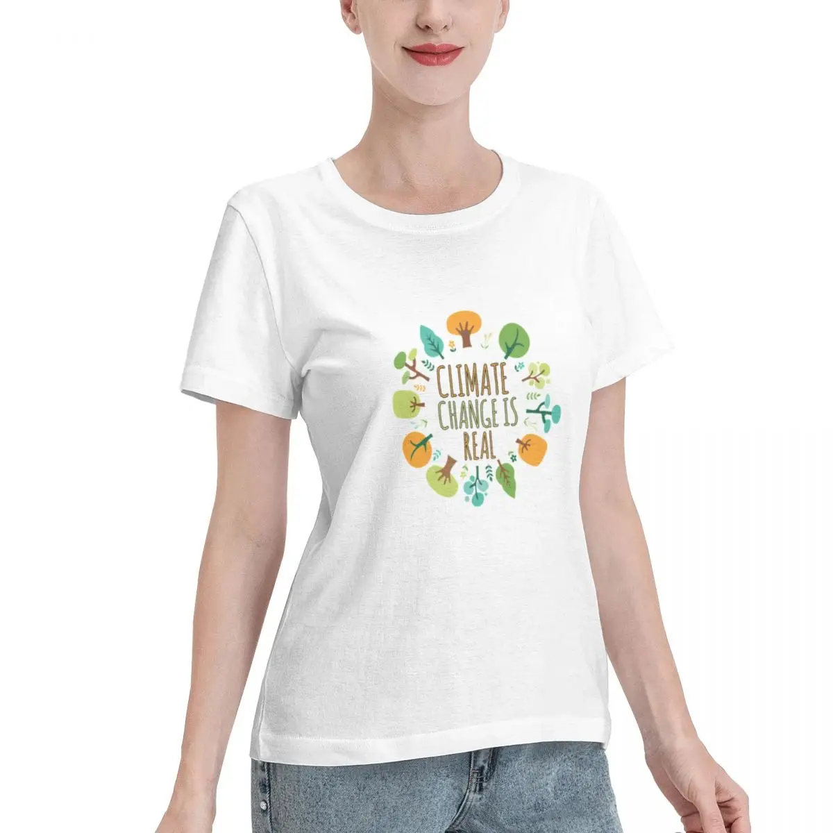 Premium Fabric Climate Change Is Real Active Women's T-shirt Minimalist Chic Blank T Shirt