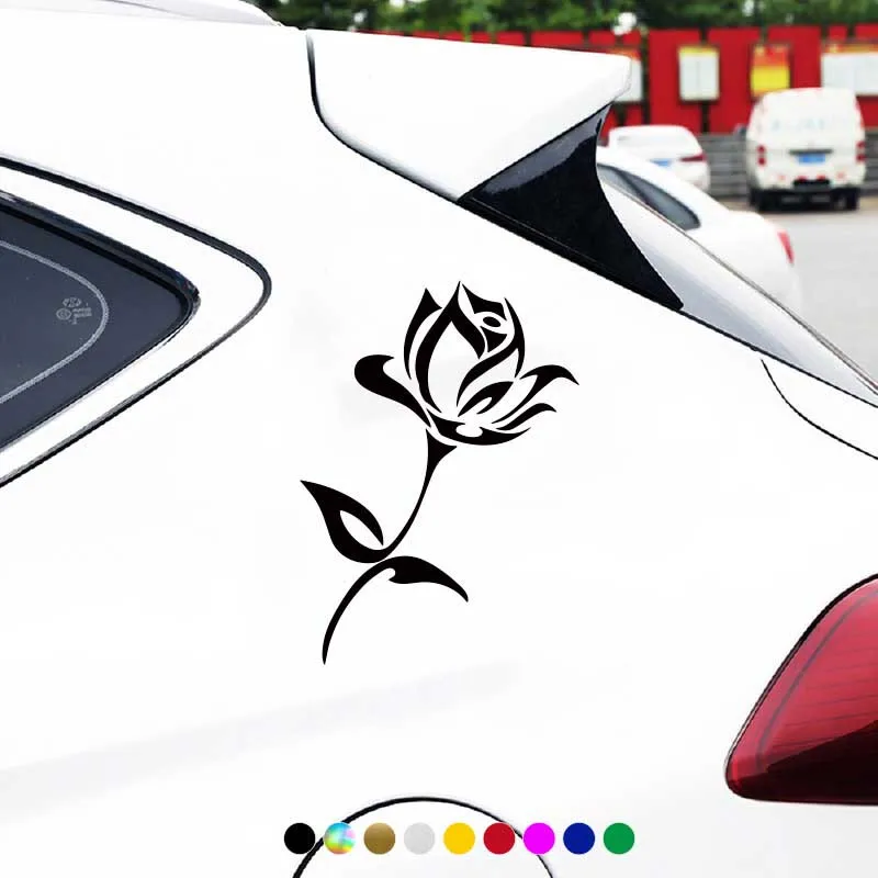 Floral Rose Car Sticker Waterproof Vinyl Decal for Auto Window Bumper Body Exterior Vehicle Decoration Accessory