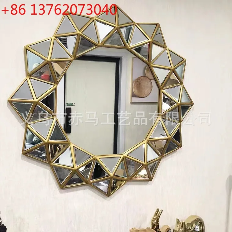 New Nordic creative glass wall-mounted decoration mirror living room entrance