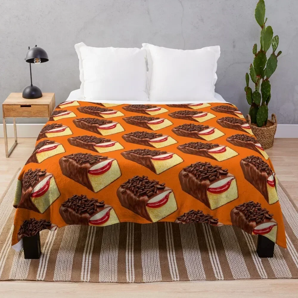 

Gansito - Orange Throw Blanket Sofa Throw Polar Blankets