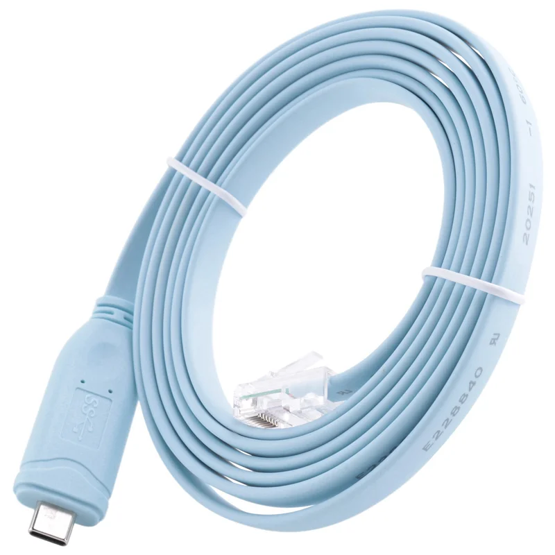 ABSE-3X USB TO Type C Console Configuration Cable Type C To RJ45 Serial Router Debugging Cable