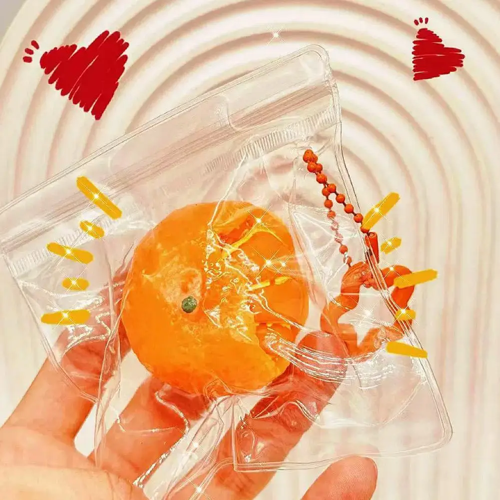Super Soft Mud Version Peel Orange Pinch Stress Relief Toy Ball with Slow Rebound Music Feature for Therapeutic Play