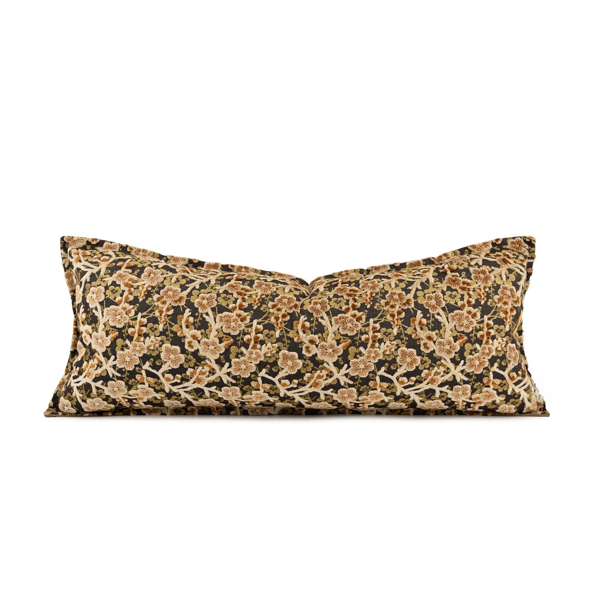 

Новая длинная наволочка в китайском стиле, бархатная подушка для отеля, винтажная подушка для спинки дивана с флокированным узором «Цветущая слива»