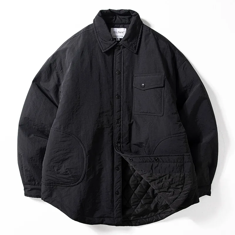 2025 الشتاء الرجال سترة قطن مبطن يندبروف مقاوم للماء معطف دافئ خفيفة الوزن في الهواء الطلق سترة الوقوف طوق عادية