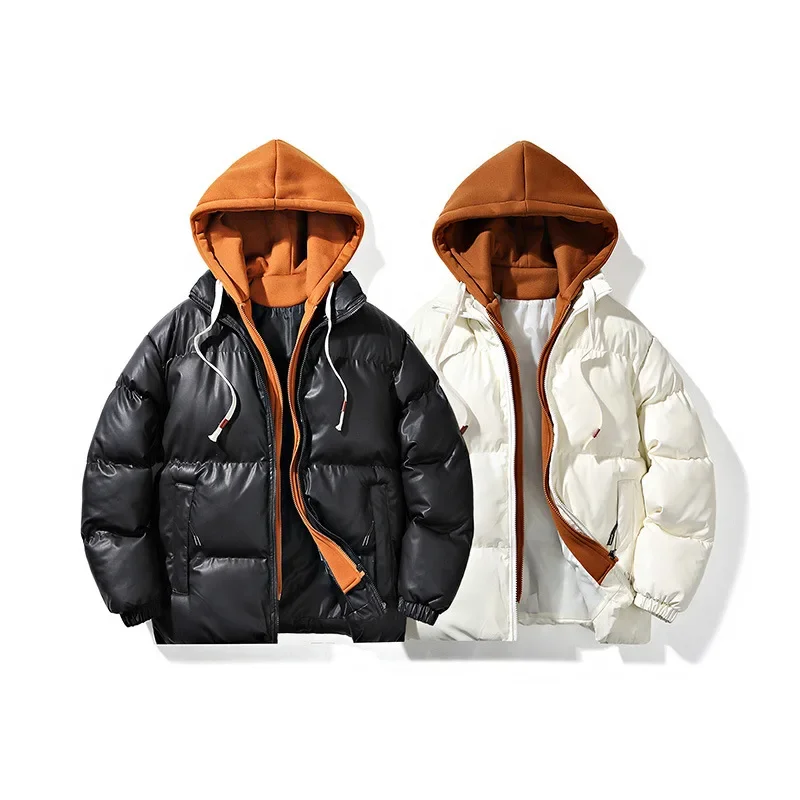 MAIDANGDI Down jacket men winter vacation two-piece jacket, trendy  versatile for teenagers thick warm cotton jacket for couples