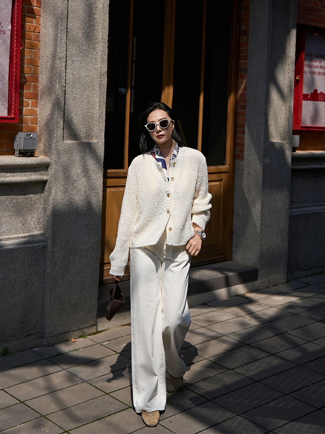 

Джинсы TOFOD с высокой талией, прямые, повседневные, винтажные, из тканого хлопка, свободного кроя, на все сезоны