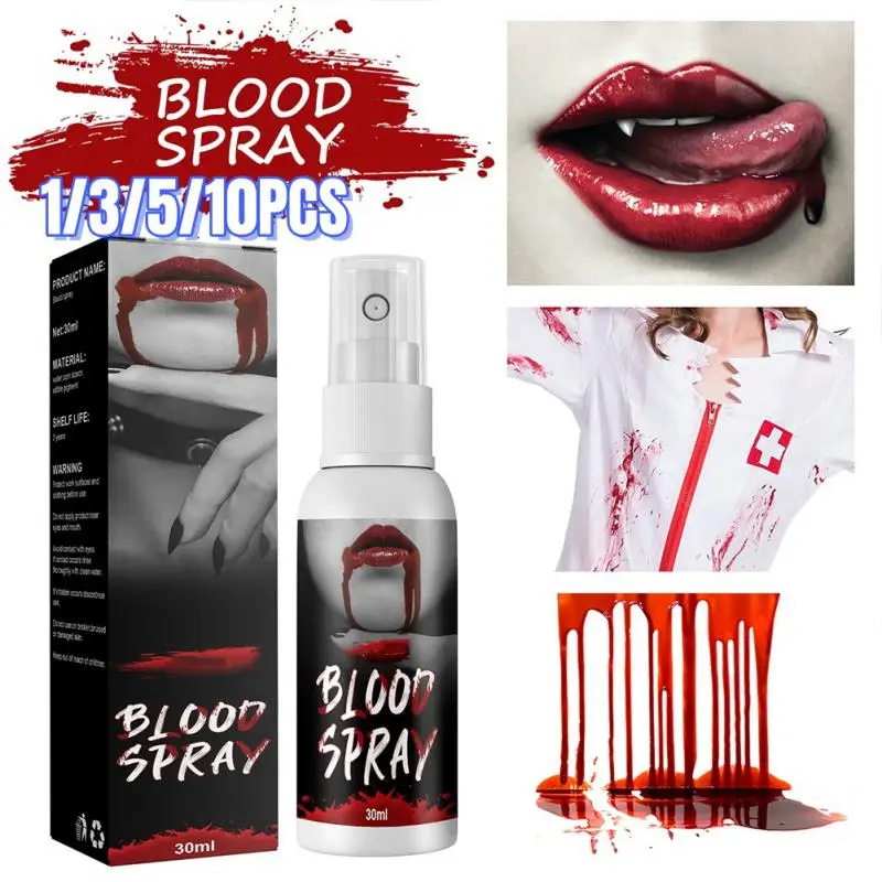 

Halloween Fake Blood Halloween Washable Bloody Fake Blood For Costume Halloween Vampire Makeup Fake Blood Spray For Cosplay