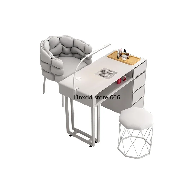 Cream style manicure table and chair set Multifunctional Internet celebrity ins manicure table