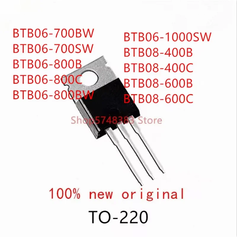 10PCS BTB06-700BW BTB06-700SW BTB06-800B BTB06-800C BTB06-800BW BTB06-1000SW BTB08-400B BTB08-400C BTB08-600B BTB08-600C TO-220