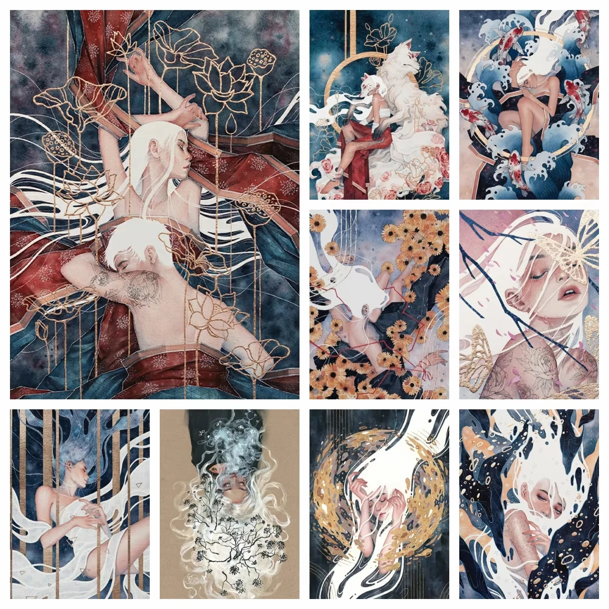 Abstract Woman Elf Lass Butterfly Jigsaw Puzzles 500/1000/1200/2000PCS Handmade Art Exquisite Home Decor Gift No Frame