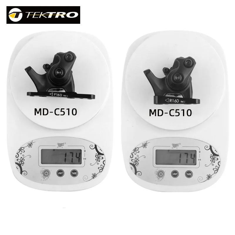 TEKTRO MD-C510 Road Bicycle Front Rear Disc Flat Mount Brake Black Bike Mechanical Caliper Disc Brakes Cycling Caliper