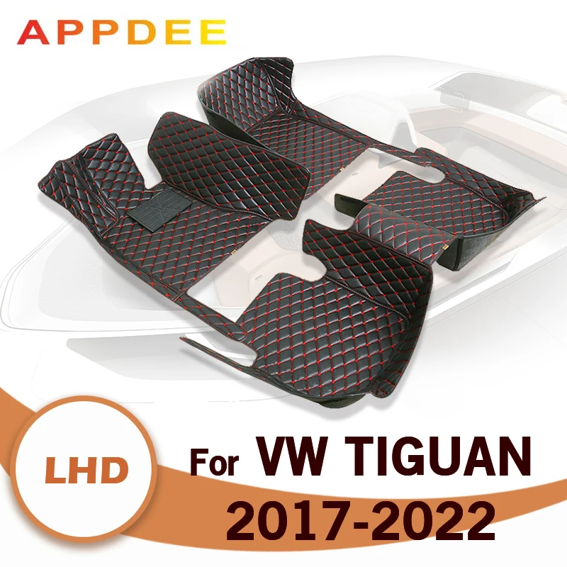 Car Floor Mats For VW Volkswagen Tiguan Allspace Adventure  2017-2019 2020 2021 2022 Custom Carpet Cover Interior Accessories