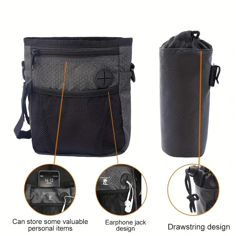 Multifunctional Portable Pet Bag for Dogs, Pet Dog Snack Bag, Going Out Training Waist Bag Satchel